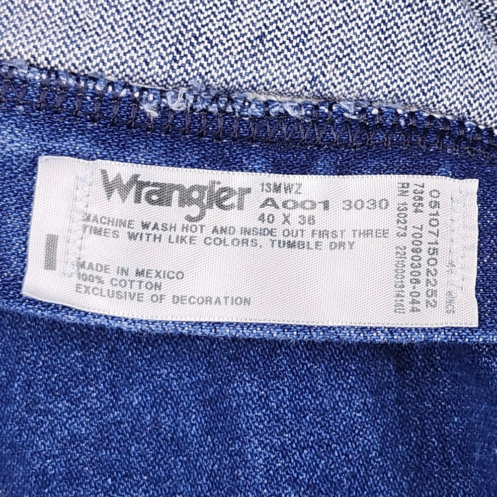 Wrangler Jeans Mens 40x36 Blue (Fit 38x35) Cowboy Cut Original Fit 13MWZ Western - Picture 2 of 9